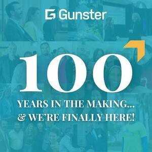 Gunster 100 years!!!